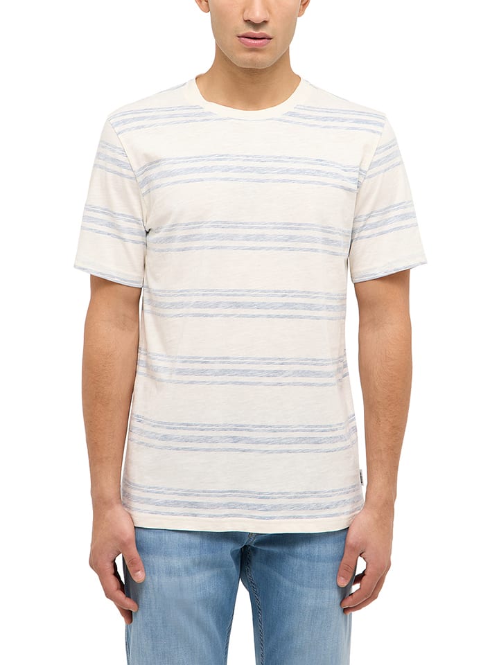Mustang Shirt "Austin" in Creme - M