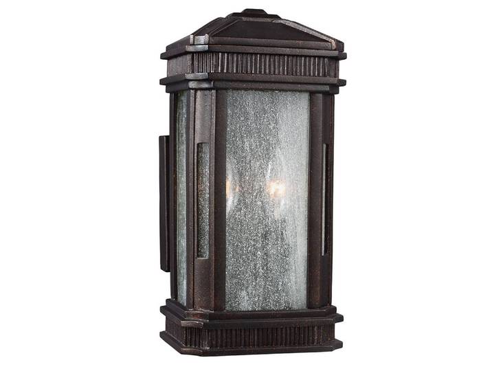 Elstead Federal Außen-Wandleuchte E14 2-fach Vergoldete Bronze IP44 Anti-Meerwasser
