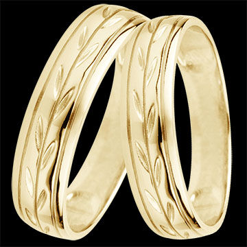 Edenly Duo Eheringe FraÃ®cheur â€“ Gelbgold â€“ 9-karÃ¤tiges Gold (375/1000)