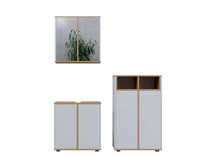 Vicco Badmöbel-Set Didi, Weiß/Artisan-Eiche 60 cm