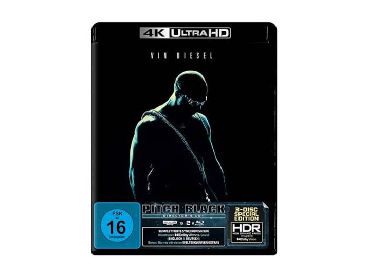 Pitch Black (Director's Cut) – 3-Disc-Special-Edition (4K Ultra HD) (+ Blu-ray) (+ Bonus-Blu-ray)