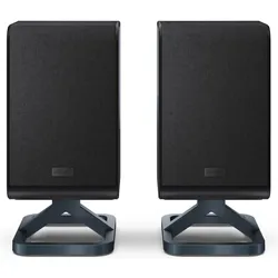 Sharp Speakers HT-SPR52021(BK) Q Soundbar 2.0.2 Wireless Rear Surround Speakers, Black (200 W, 2.0.2 Kanal), Soundbar, Silber, Schwarz