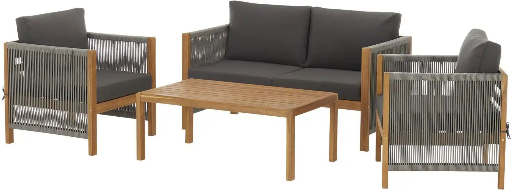 Höffner Rope Sofa Set  Palma ¦ holzfarben