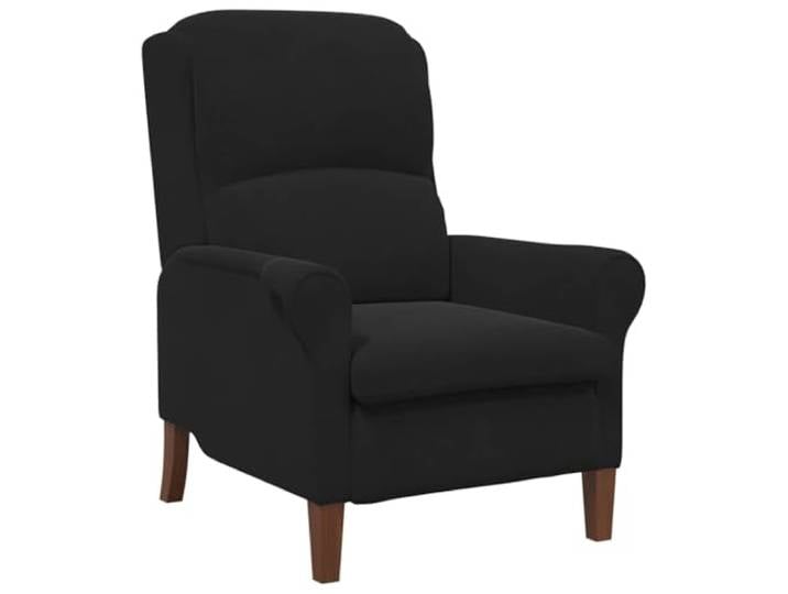 Sessel Schwarz Samt, Modern, Verbundholz, Beine aus Holz Schwarzer Samt, modernes Design, Verbundholz, Beine aus Kautschukholz, ergonomische Form, einfache Pflege