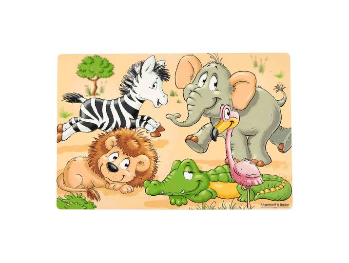 Platzset RITZENHOFF & BREKER Platzset Happy Zoo 45 x 30 cm , braun (zoo, tiere), Platzsets, Platzset