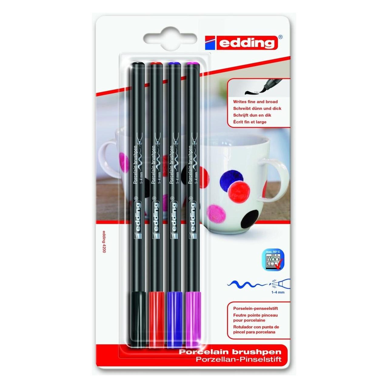 Magni Porzellan Pinselstift 4200 4er Set 1-4mm (4x) (4200-4-1999)