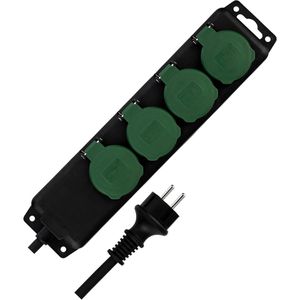 REV-Ritter Steckdosenleiste 0512468555, mit 1,4m Kabel, 4-fach in schwarz
