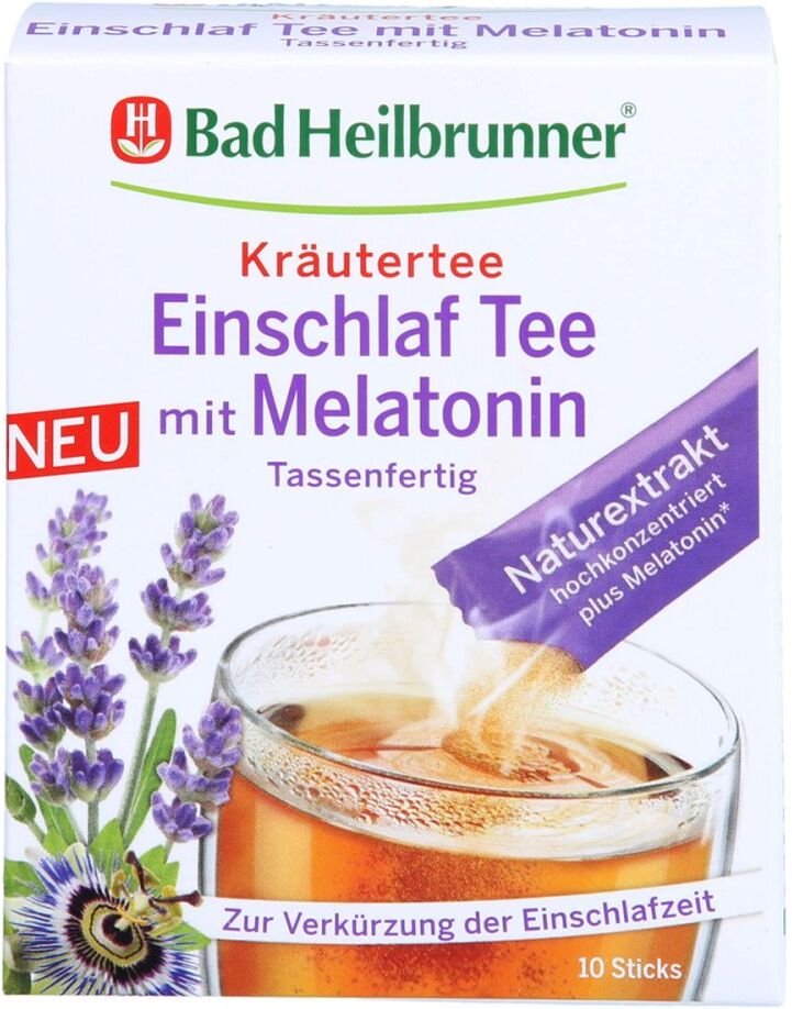 Bad Heilbrunner Einschlaf Tee mit Melatonin tassenf. 10X1g