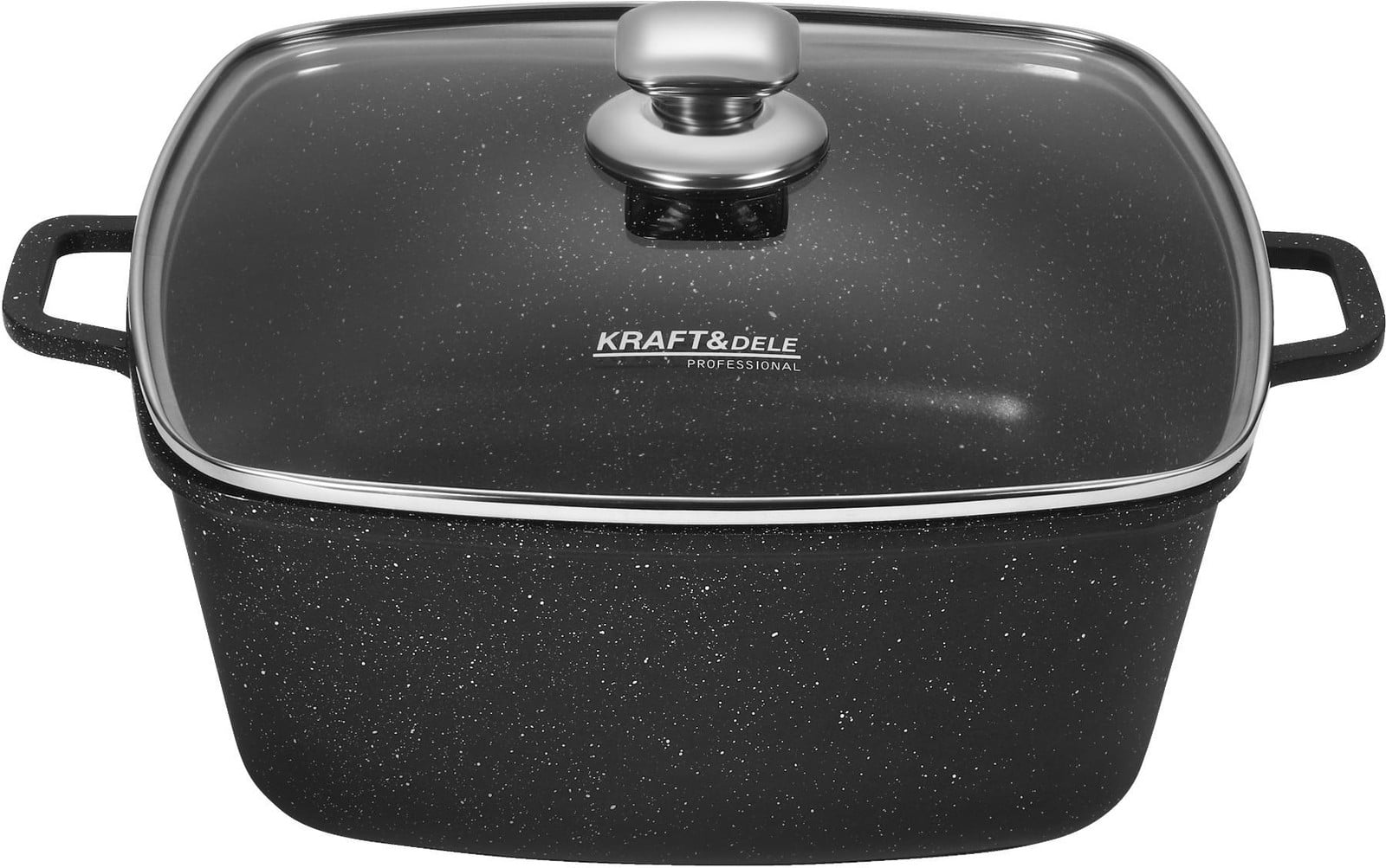 Trizeratop Braadpan met deksel, 7 liter, 28 x 28 cm, geschikt voor inductie