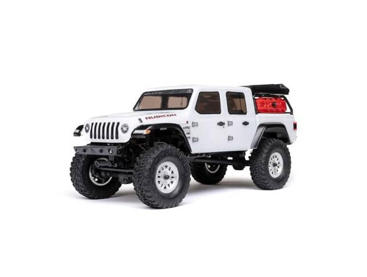 Axial 1/24 SCX24 Jeep JT Gladiator 4X4 RTR Brushed Rock Crawler (Battery & Charger Included), White