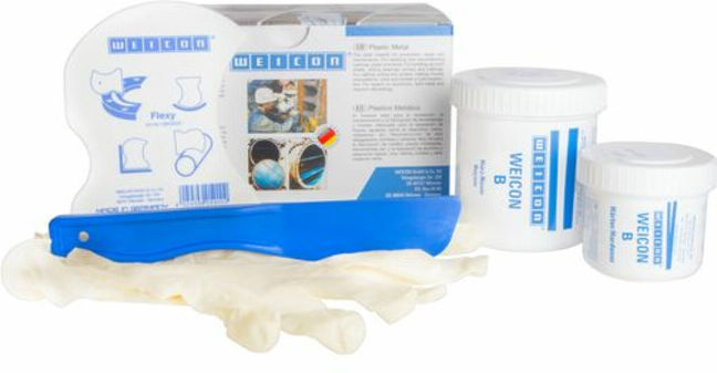 WEICON B, stahlgefülltes Epoxidharz-System für Reparatur und Formgebung, 200 g, dunkelgrau (10050002)