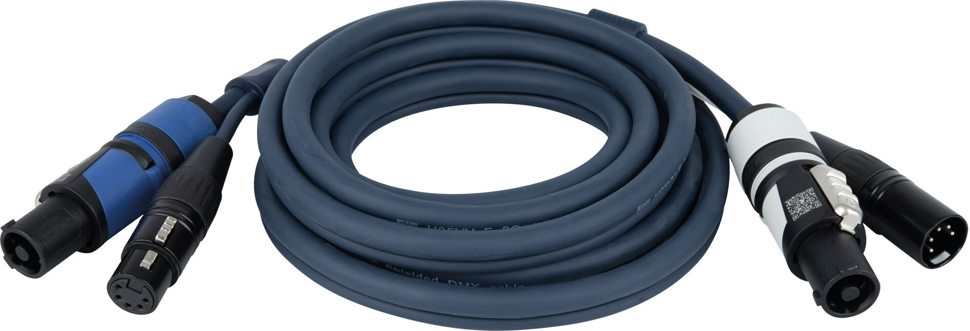 DAP Audio Fp18 Hybridkabel – Powercon & 5-Poliger Xlr – Dmx / Stromversorgung 3 M
