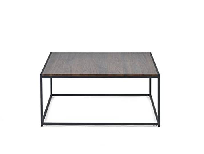 Julian Bowen Tribeca Couchtisch, quadratisch, Walnussoptik und schwarz