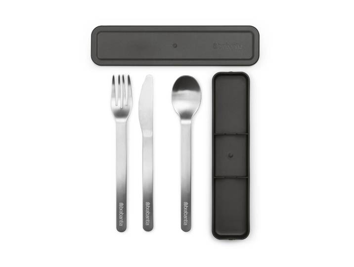 Brabantia Set de 3 couverts Make & Take Gris foncé