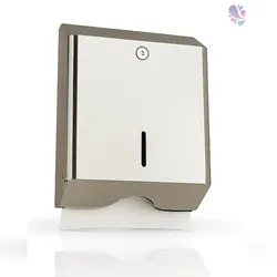 Blanc HYGIENIC Falthandtuchspender INOX Z600, Edelstahl, robust, abschließbar, Kapazität: 600 Faltpapiere