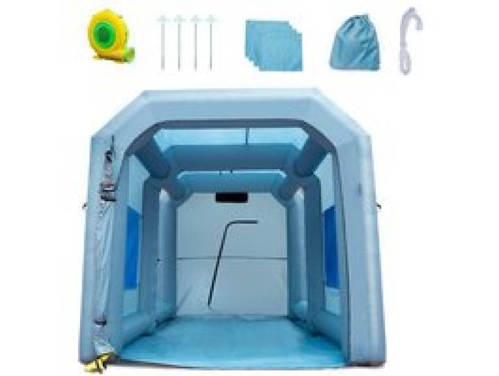 VEVOR Spuitcabine DIY Spuitcabine Beschermende Tent 950W, Blauw 4 x 2,2 x 2,35m Spuitcabine 210D Oxford Stof Spuitcabine Draagbare Spuitcabine DIY Spuitcabine