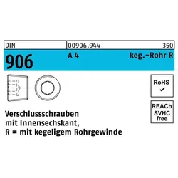 Verschlussschraube DIN 906 m.Innen-6-kant R 1/4 A 4, Elektronikzubehör + Gehäuse