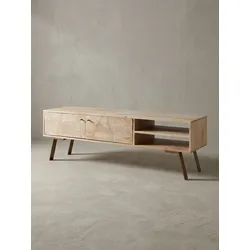 Lowboard Mango Massivholz Landhausstil 145x47x35 cm mit 2 Türen