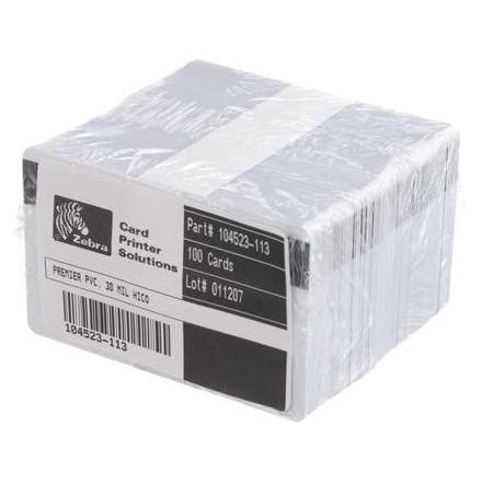 Zebra Pvc Karten Weiss 500 Karten (104523-113)
