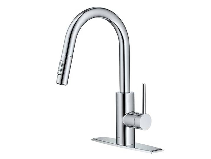Kraus KPF-2620CH Modern Mateo-Einhebel-Küchenarmatur, Chrom