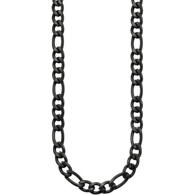 Edelstahlkette BRUNO BANANI "Schmuck Geschenk Halsschmuck Halskette", schwarz, Halsketten, Damen, Edelstahl, L: 55 B: 7,2mm, Edelstahlkette, B:7,2mm