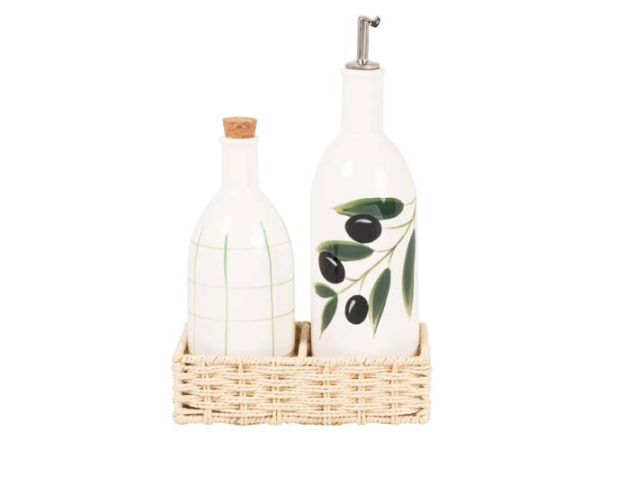 Öl- und Essigspender aus Keramik