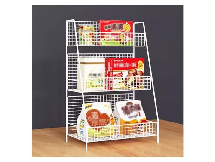 Snack-Organizer, Snack-Organizer for die Arbeitsplatte, Einzelhandels-Display-Rack(White,40x18x45cm)