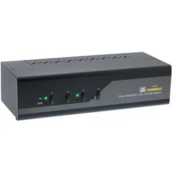 InLine KVM Desktop Switch, KVM Switch, Schwarz, Grau