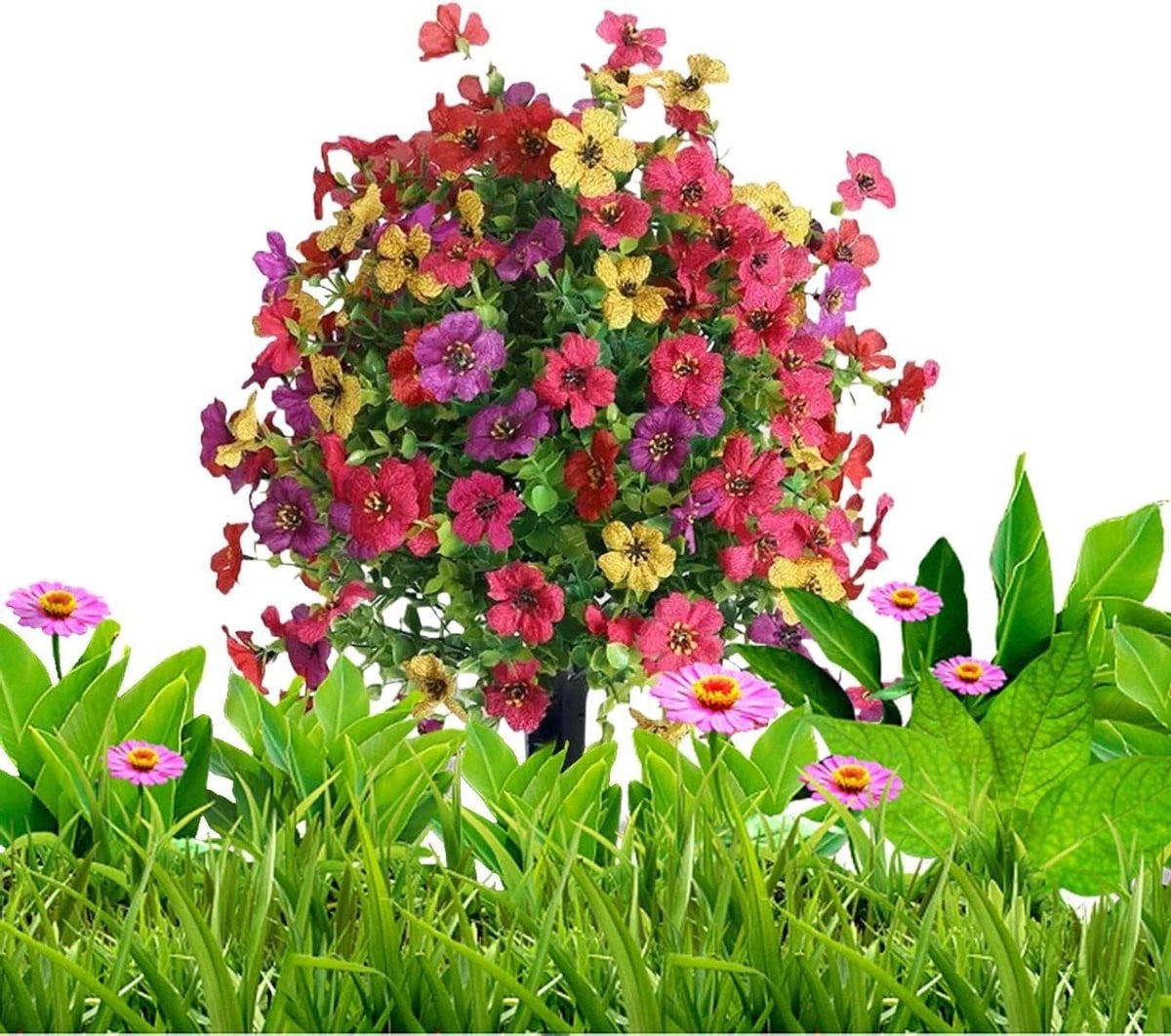 Weerbestendige synthetische kunstplanten met UV-bescherming voor tuinieren en styling, 40 x 40 x 60 cm