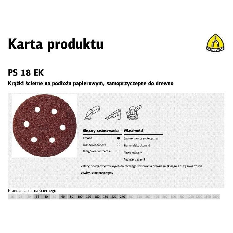 Klingspor 50 x Schleifscheiben ps18ek 150 mm Körnung 150 Klett Haken & Schleife (150) (P8 LS3 150)