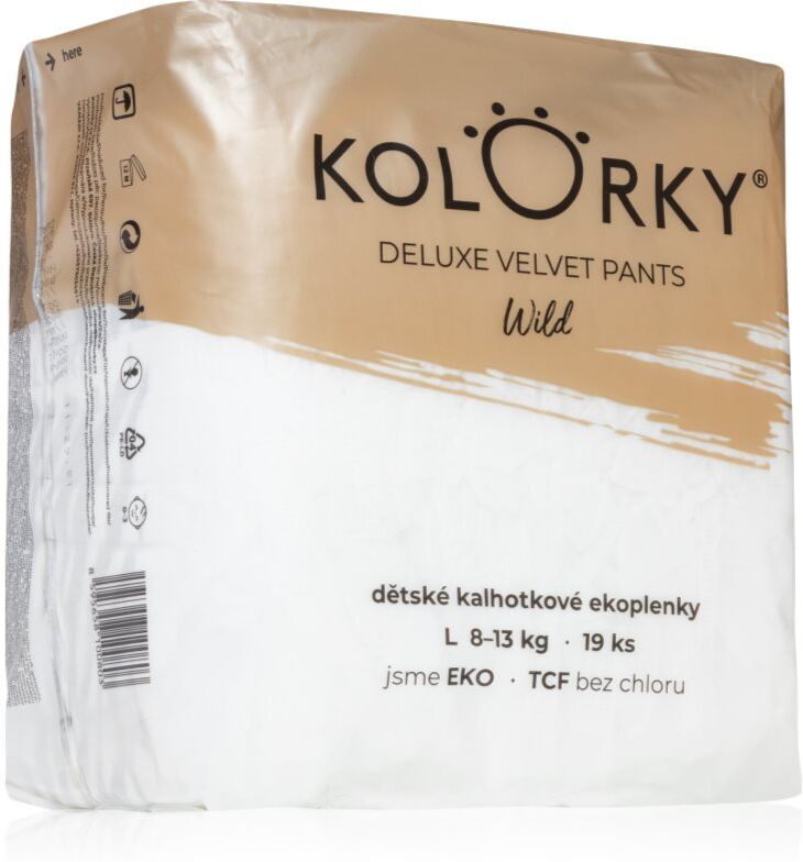 Kolorky Deluxe Velvet Pants Wild culottes de protection jetables taille L 8-13 Kg 19 pcs