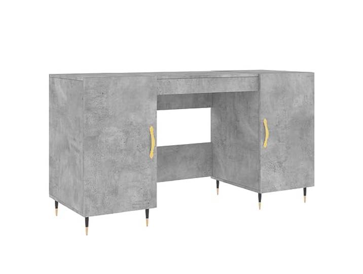 vidaXL Bureau 140x50x75 cm bewerkt hout betongrijs