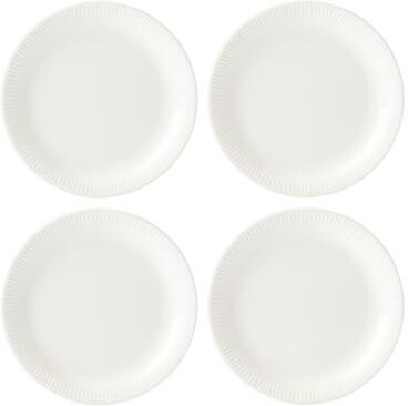 Lenox Profile White Porcelain 4-Piece Dinner Plate Set