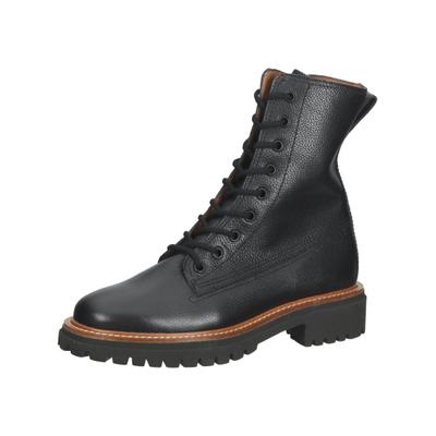 Schnürstiefelette PAUL GREEN "Paul Green Stiefelette Glattleder", Damen, Gr. 36, schwarz, Glattleder, Schuhe Schnürstiefelette