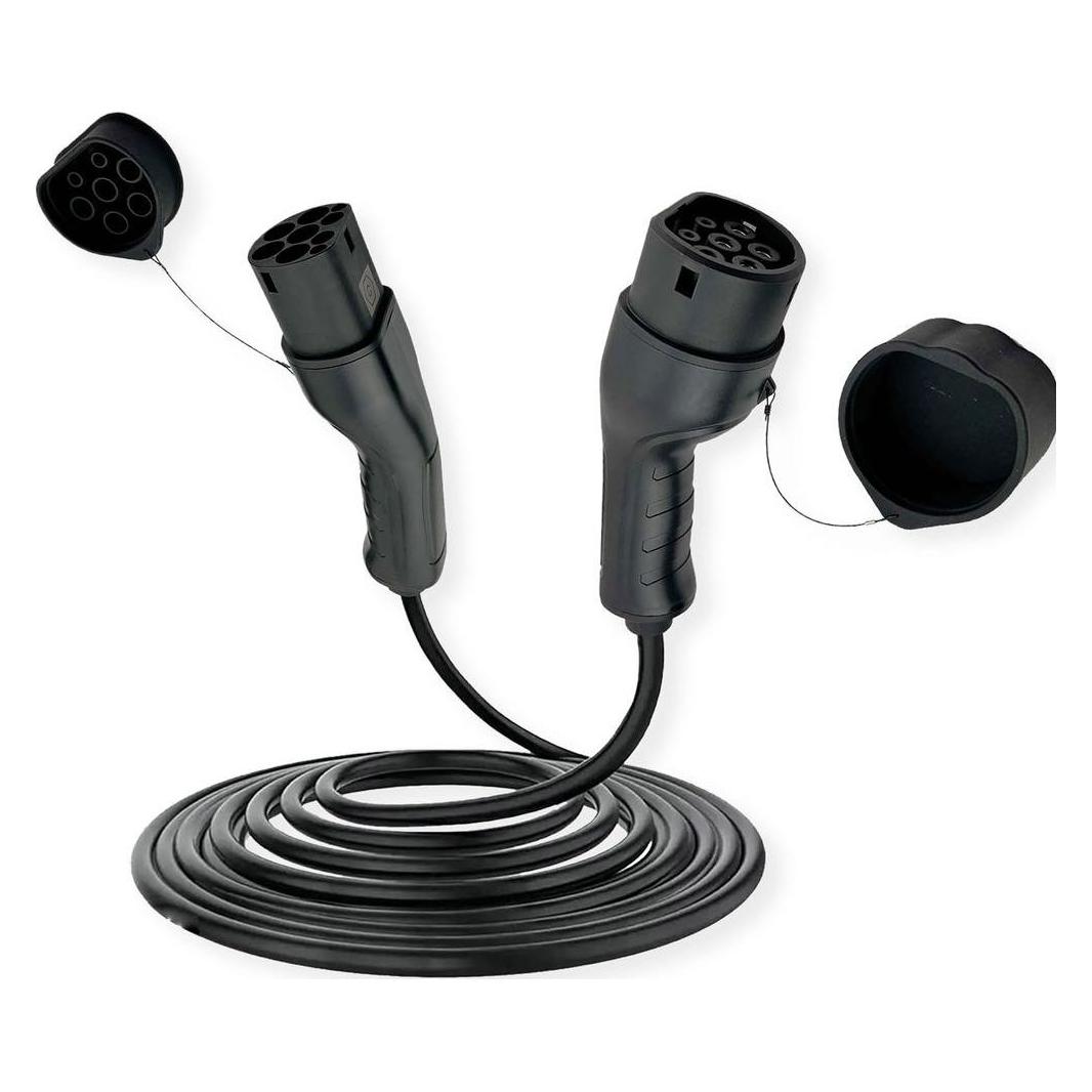 Roline E-Auto Ladekabel Typ2, 1-phasig (Typ 2, 7.40 kW, 32 A, 3 m) (19.08.0003)