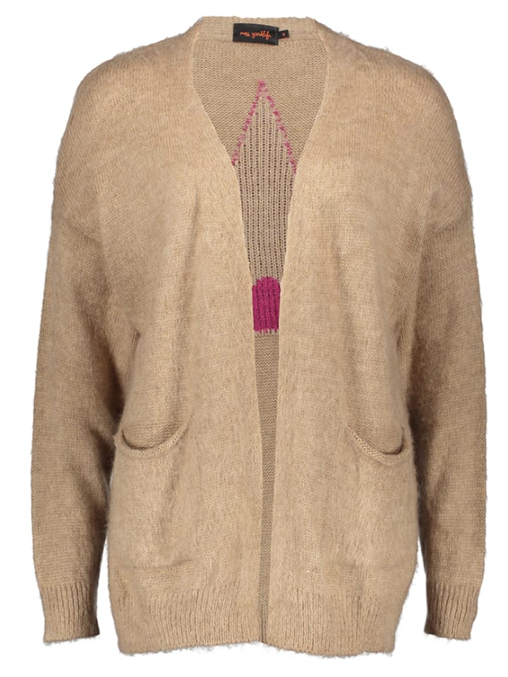 miss goodlife Cardigan "Star" in Beige/ Pink - L