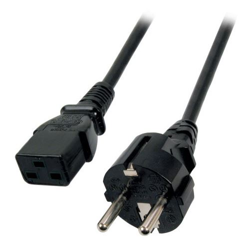 EFB Elektronik Netzkabel Schutzkontakt 180°-C19 180°,sw,1,8m,3x1.50mm