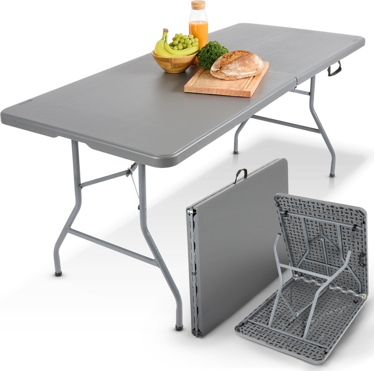 AREBOS Inklapbare tuintafel en campingtafel, 182 cm
