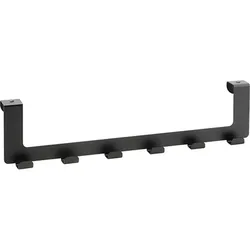Brillantbad BARK Hakenleiste 6 Haken Edelstahl Schwarz 34x350x87 mm für Bad & Küche >> zum Einhängen