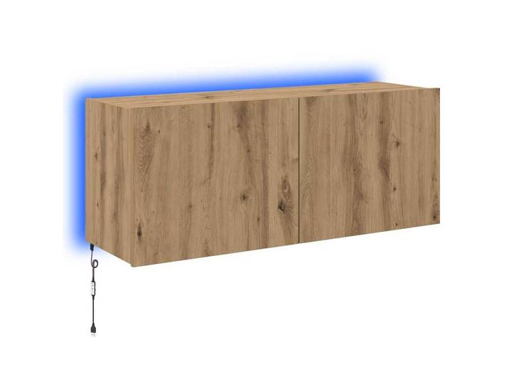 vidaXL TV-Wand TV-Wandschrank Artisan-Eiche Holzwerkstoff