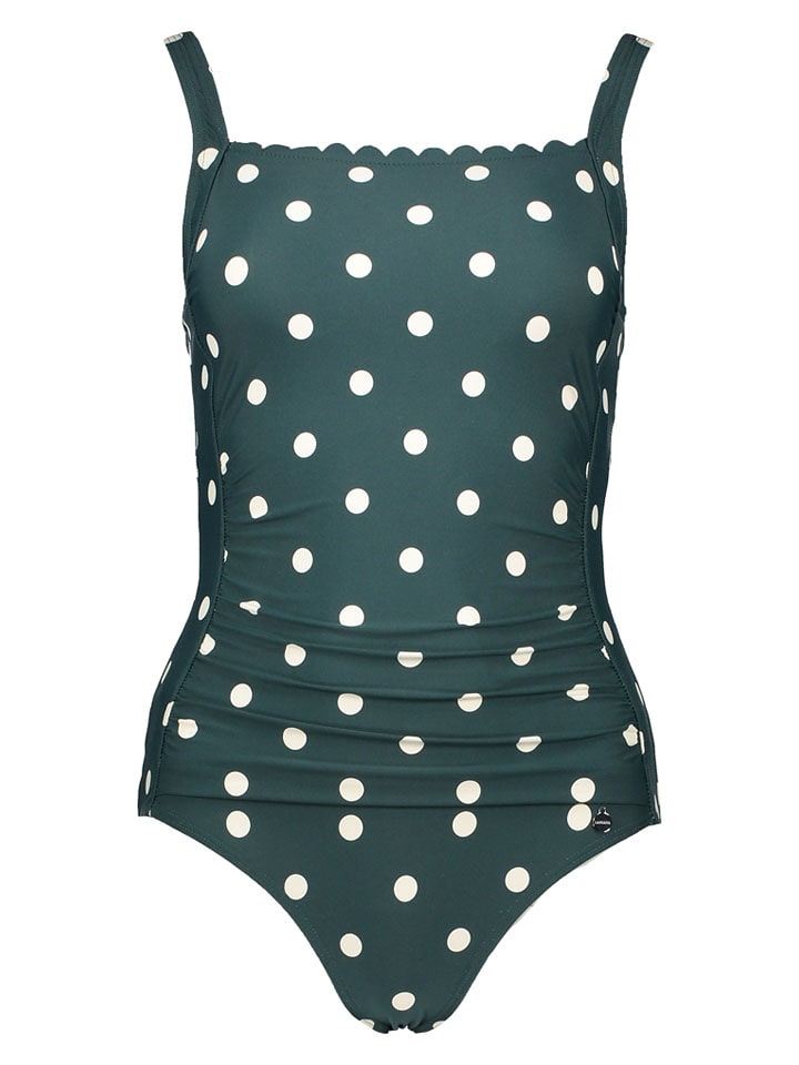 LASCANA Badeanzug in Grün/ Creme - 52D-Cup