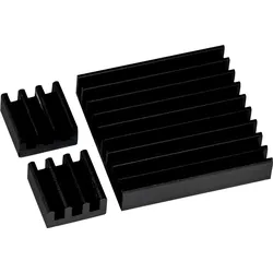 JOY-IT Kühlkörperset für Raspberry Pi, 3-teilig, schwarz