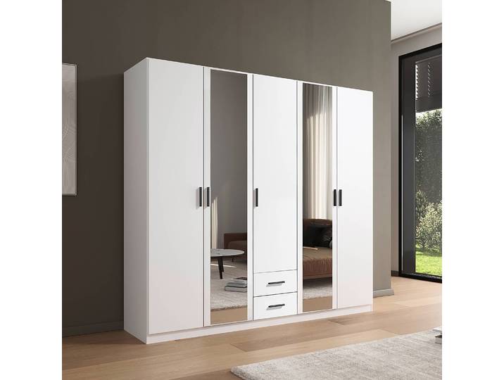 home24 Draaideurkast 226cm wit/alpinewit