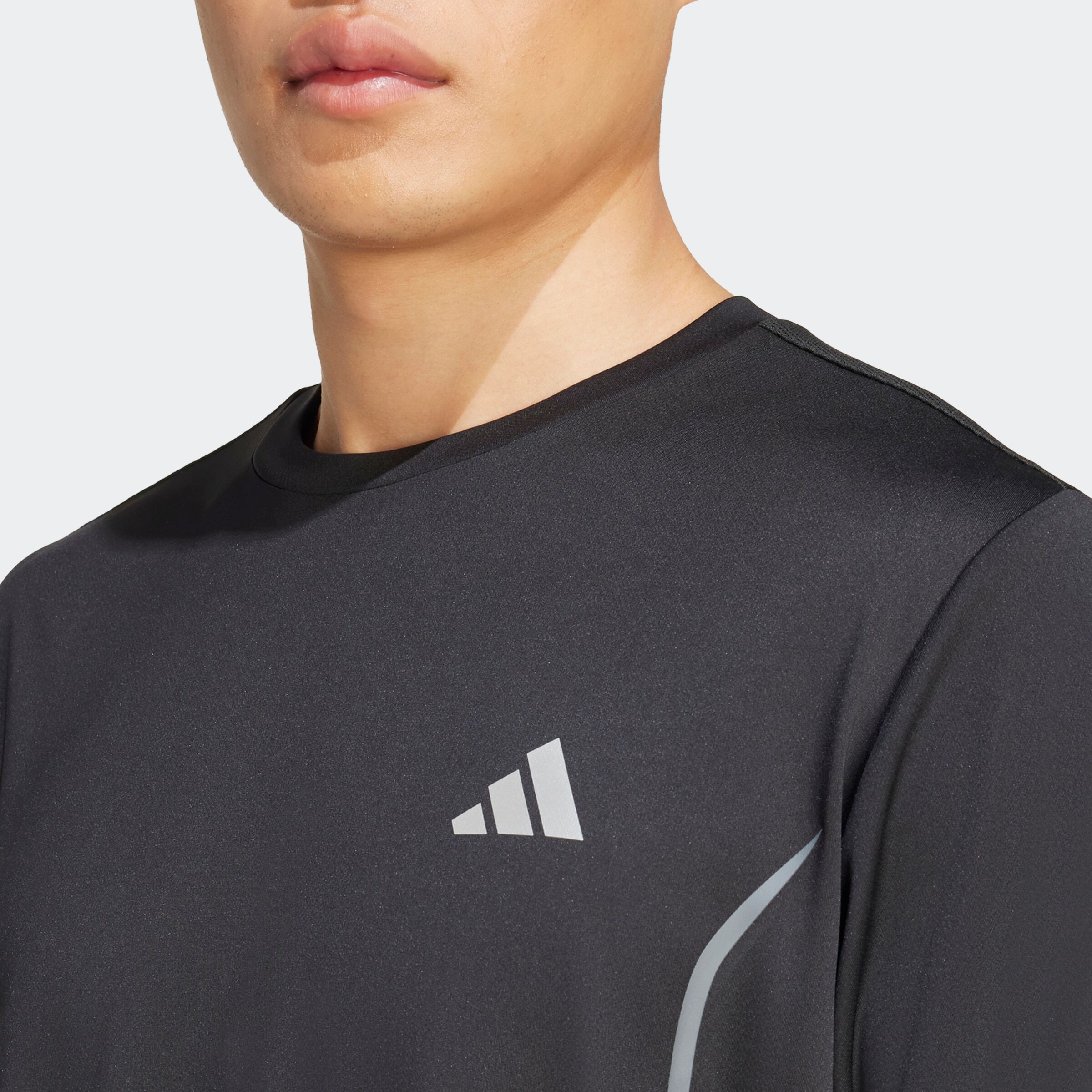 T-Shirt ADIDAS PERFORMANCE "TECH APP GF TEE", Herren, Gr. L, schwarz, Obermaterial: 100% Polyester, normal, Rundhals, Shirts T-Shirt, mit Rundhalsausschnitt, ohne Verschluss schwarz L