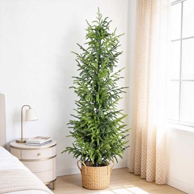 Kodotan sofa "4"" Artificial Real Touch Pine Tree in Black Plastic Pot, 1pc/set"