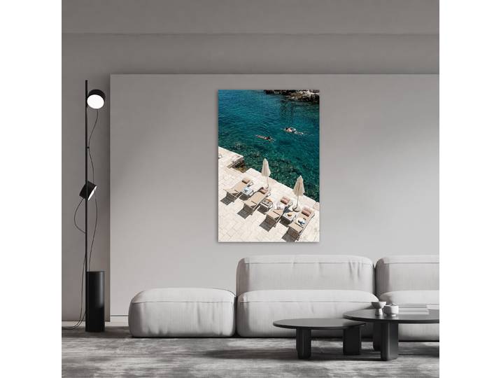 Acrylglasbild QUEENCE Meeresbrise , farbe bild(er): beige,blau,grün, B:40cm H:60cm, Acrylglas, Bilder, Acrylglasbild, Wandbild Wohnzimmerdeko Urlaubsmotiv
