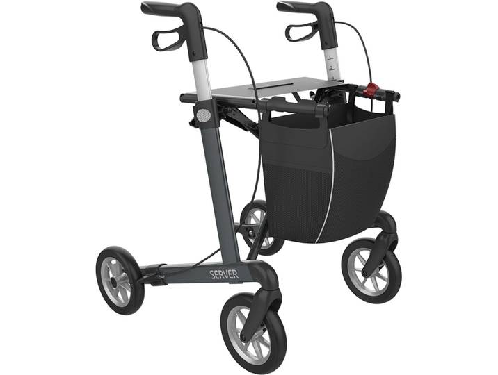 Server Lichtgewicht Rollator - 7 kg - Inklapbaar - Antraciet