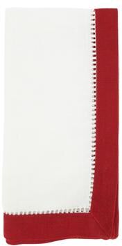 Saro Lifestyle Classic Charm Two-Tone Hemstitch Napkin (Set of 12)