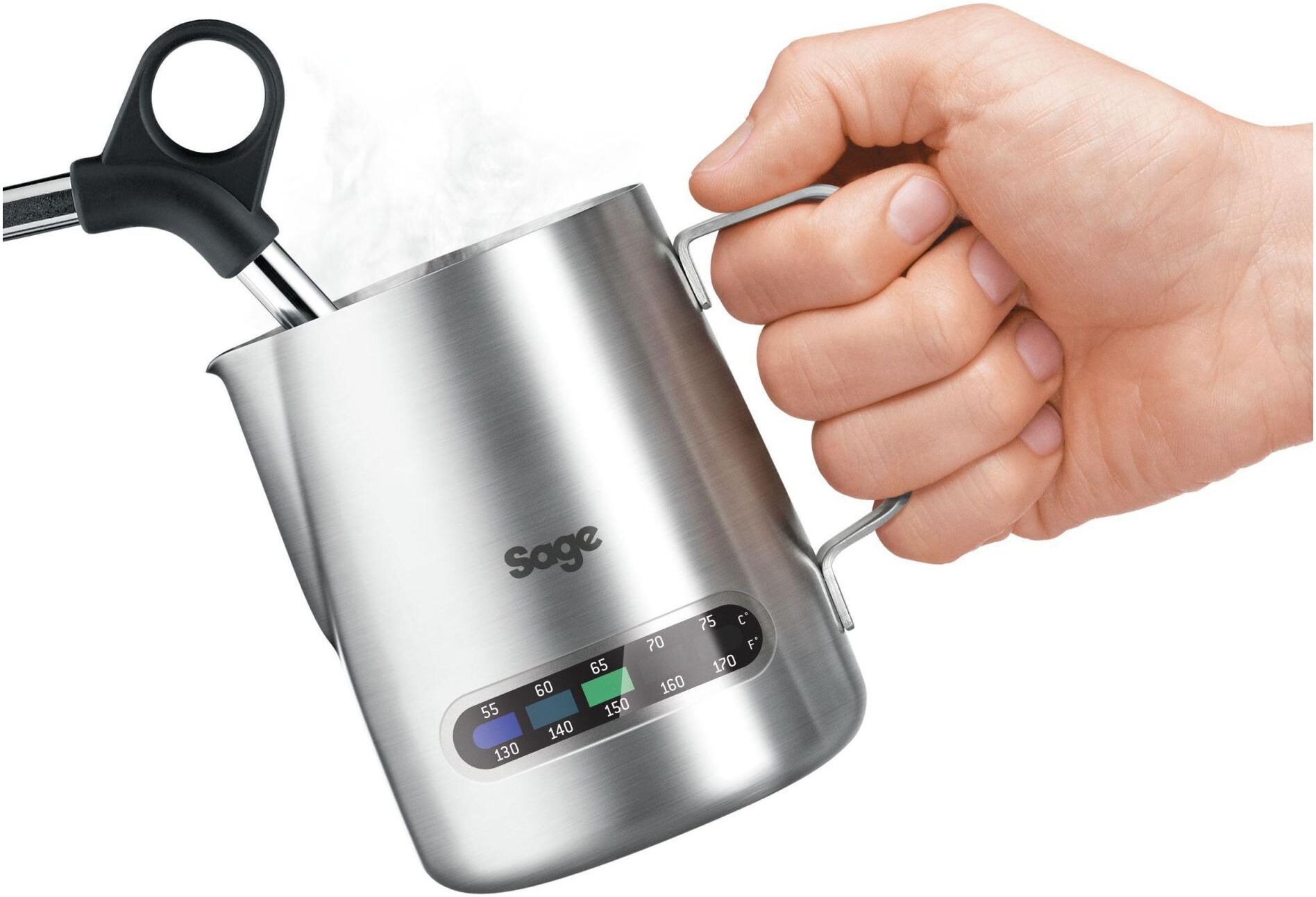 Milchbehälter SAGE "the Temp Control", silber (silberfarben), Edelstahl, Milchbehälter, Milchbehälter silberfarben Einheitsgröße