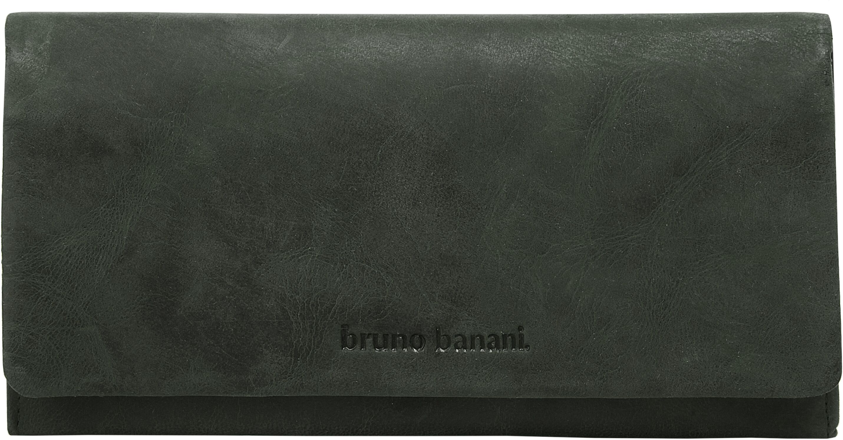 Geldbörse BRUNO BANANI "BRUNO BANANI Damen echt Leder", Damen, grün, Leder, Kleinlederwaren Geldbörse, echt Leder grün Einheitsgröße
